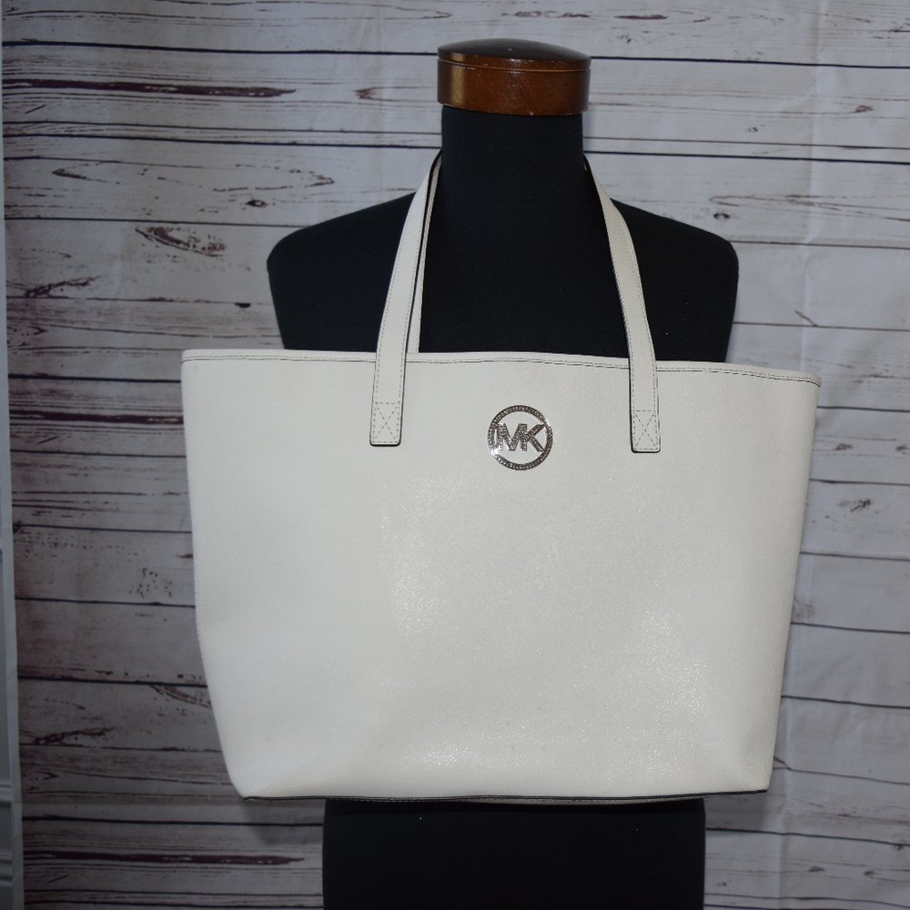 white MK Tote  Purse